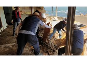 태풍 마이삭 피해 지역 자원 봉사 활동