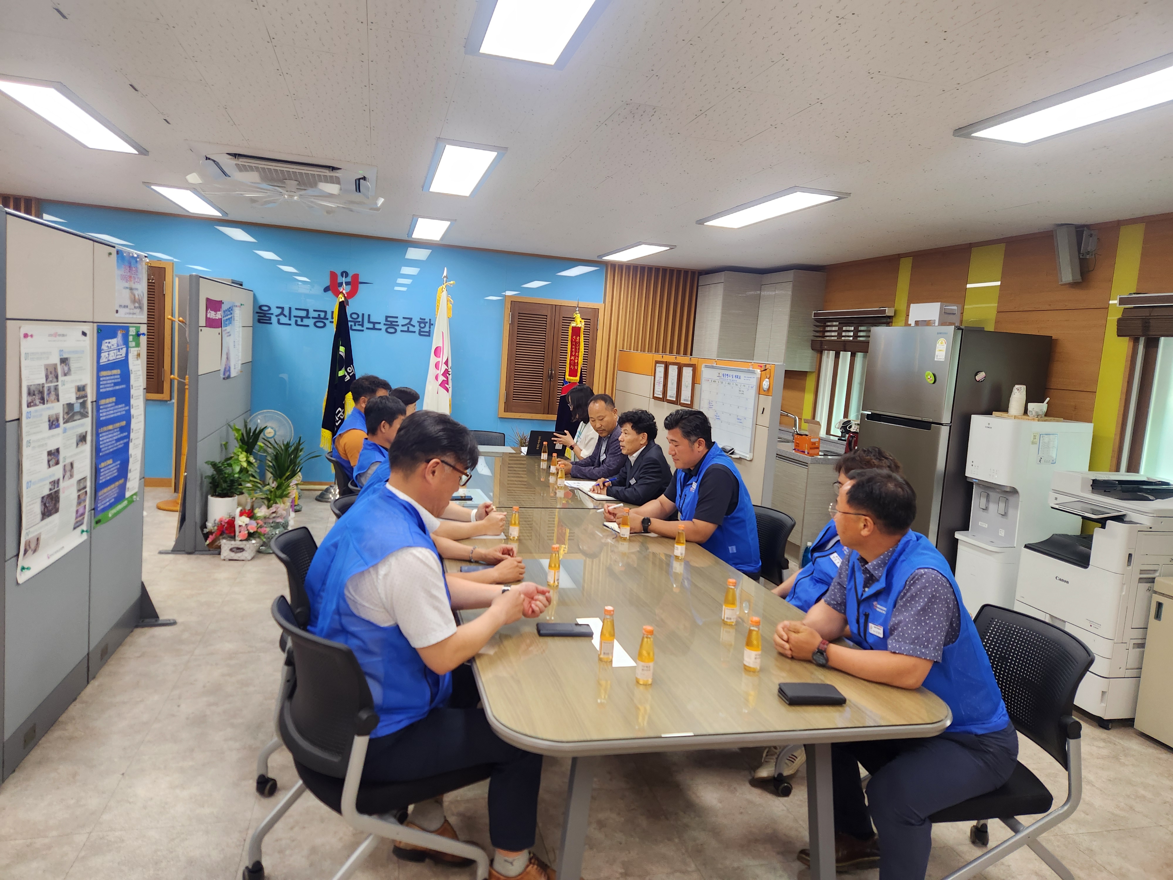 2025.7.4 최신득노조위원장 및 임원들과 구자희부군수님 상견례